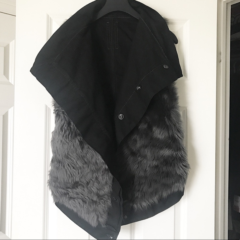 RICK OWENS DRKSHDW | FUR DENIM VEST | REVERSIBLE